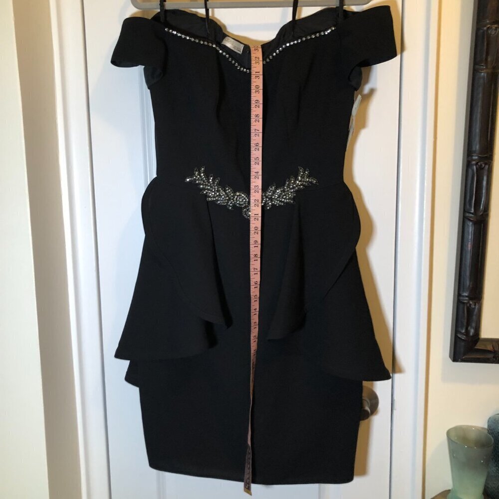 Ideas by Barbara Formal Dress  #8368 Black Size M NWT - Picture 8 of 9